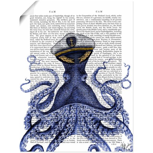 4058661412034 - Wandbild ARTLAND Kapitän Oktopus Bilder Gr B H 60 cm x 80 cm Poster Wassertiere Hochformat 1 St blau Bild Poster Bilder als Alubild Leinwandbild Wandaufkleber oder in versch Größen 4058661412034 - Wandbild ARTLAND Kapitän Oktopus Bilder Gr B H 60 cm x 80 cm Poster Wassertiere Hochformat 1 St blau Bild Poster Bilder als Alubild Leinwandbild Wandaufkleber oder in versch Größen