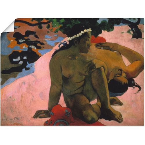 4055327694650 - Wandbild ARTLAND AHA OE FEII? (Bist du eifersüchtig?) Bilder Gr B H 60 cm x 45 cm Poster Frau 1 St rot Bild Poster Bilder als Leinwandbild Wandaufkleber oder in versch Größen