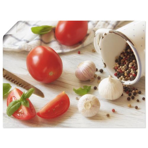 4057738027737 - Wandbild ARTLAND Frische Küche Bilder Gr B H 40 cm x 30 cm Poster Lebensmittel Querformat 1 St rot Bild Poster Bilder als Leinwandbild Wandaufkleber oder in versch Größen