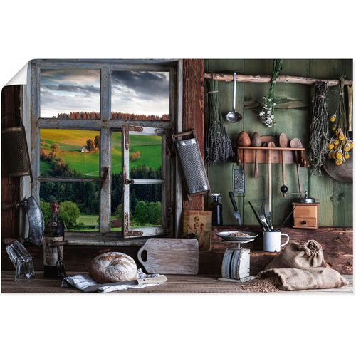 4062144835005 - Wandbild ARTLAND rustikale Bauernküche Bilder Gr B H 120 cm x 80 cm Poster Arrangements Querformat 1 St bunt Kunstdrucke als Alubild Leinwandbild Wandaufkleber oder Poster in versch Größen