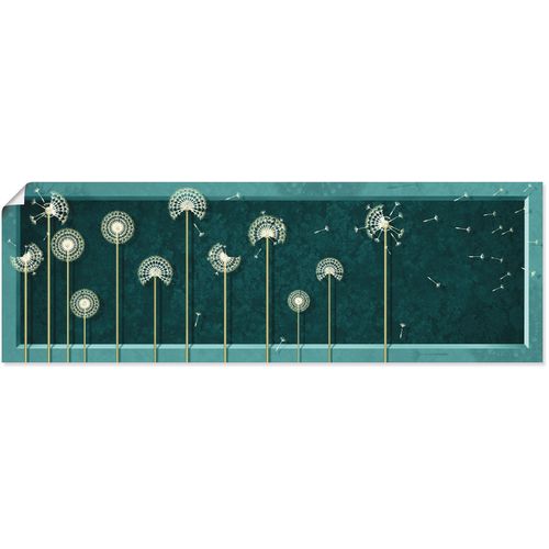 4055327870665 - Wandbild ARTLAND Löwenzahn Modern Petrol Bilder Gr B H 50 cm x 50 cm Poster Blumen 1 St grün Bild Kunstdruck Kunstdrucke Bilder als Leinwandbild Wandaufkleber oder Poster in versch Größen