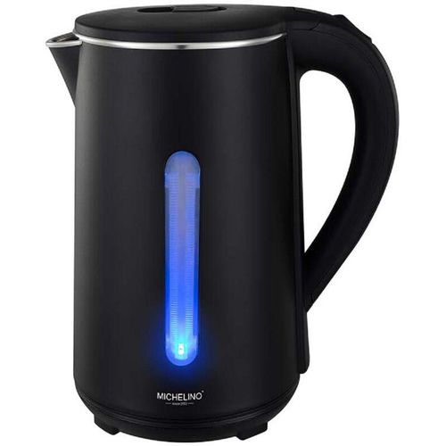 4047125743524 - Eleganter Wasserkocher aus Edelstahl 17 Liter blaue LED-Beleuchtung & 360° drehbarer Kontaktsockel - Michelino