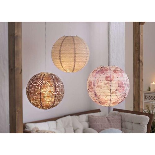 4260644458933 - Dekoleidenschaft - 3x Papierlampion Flowers rund 30 + 40 cm Laterne Lampenschirm Kugelleuchte Papierlaterne 4260644458933 - Dekoleidenschaft - 3x Papierlampion Flowers rund 30 + 40 cm Laterne Lampenschirm Kugelleuchte Papierlaterne