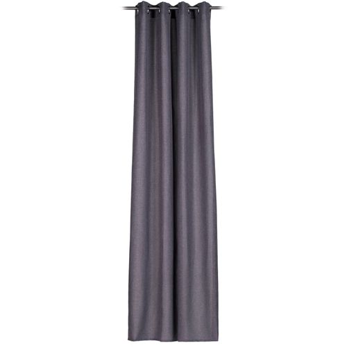 4021626362668 - Vorhang GÖZZE Linus Ösenschal Gardinen Gr 245 cm Ösen 140 cm grau (anthrazit) Ösen Gardine HxB 245x140 Uni Panamagewebe
