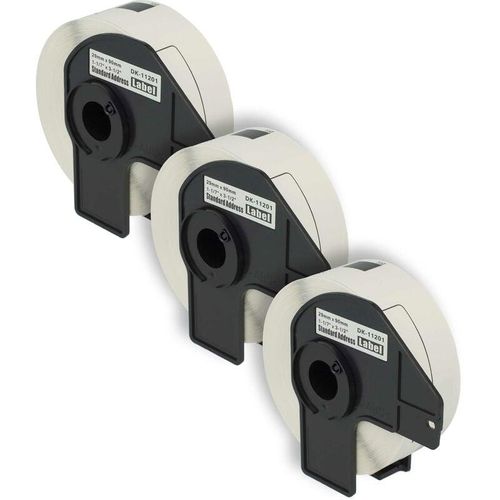 4251215358899 - Set 3x Etiketten-Rolle 29mm x 90mm kompatibel mit Brother pt QL-1110 QL-1110NWB QL-500 QL-500A Etiketten-Drucker - Vhbw