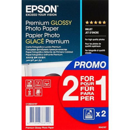 8715946388540 - ORIGINAL Papier weiß C13S042167 Premium Glossy 80 Blatt EPSON Premium Fotopapier  S042167 glossy 10x15cm weiß 255 g Inh 80 Blatt