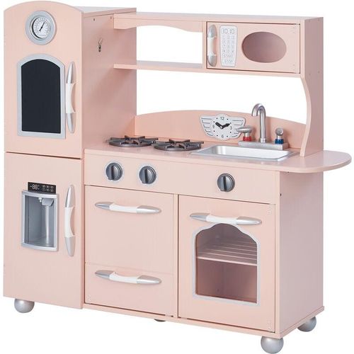 0812401016142 - Teamson Kids - Rosa Kinderküche Spielküche Kinderspielküche Holzküche TD-11414P - Rosa