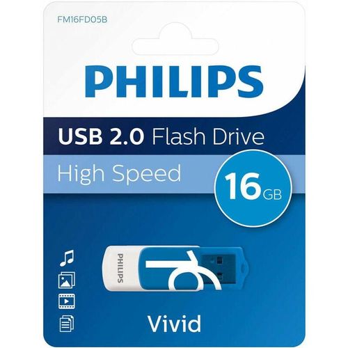 8712581447687 - USB-Stick 16GB 20 usb Drive Vivid (FM16FD05B 00) - Philips