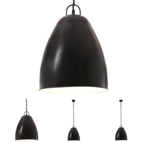 8721031336761 - The Living Store - Hängelampe Industriestil 25 w Schwarz Rund 32 cm E27 - Lampen - Schwarz