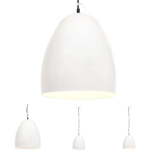 8721031335467 - The Living Store Hängelampe Industriestil 25 W Weiß Rund 42 cm E27 - Lampen - Weiß