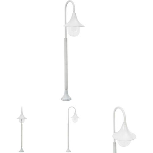 8721031333036 - The Living Store - Garten-Pollerleuchte E27 120 cm Aluminium Weiß - Außenbeleuchtung - Weiß