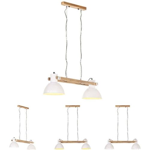 8721031336631 - The Living Store - Hängelampe Industriestil 25 w Weiß 109 cm E27 - Lampen - Weiß