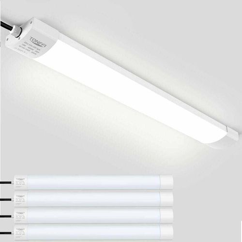 6919683267782 - 4 Stück led Feuchtraumleuchte Deckenleuchte 60cm 18W für Garage Kelle Werkstatt Feuchtraum Warenhaus led Wannenleuchte Feuchtraumlampe Röhre