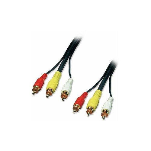 4002888356909 - Audio-Videokabel 3xRCA m m 1m 3x Rca (1xV 2xA) m m (35690) - Lindy