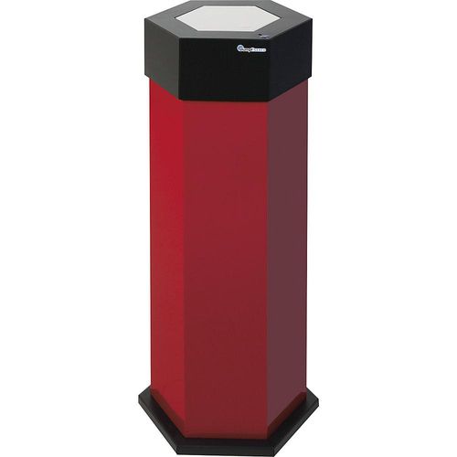 4031068194239 - Abfallsammler aus Stahl Edelstahl mit touchless-Funktion rubinrot glatt-glänzend - Stumpf