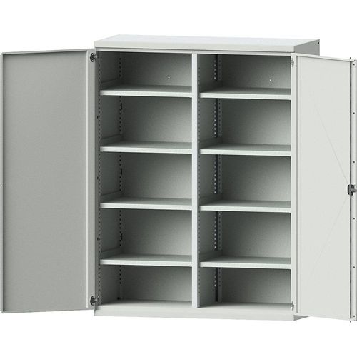 4014641095512 - eurokraft pro Schwerlastschrank JUMBO aus Stahlblech 8 Fachböden Mitteltrennwand lichtgrau lichtgrau 4014641095512 - eurokraft pro Schwerlastschrank JUMBO aus Stahlblech 8 Fachböden Mitteltrennwand lichtgrau lichtgrau