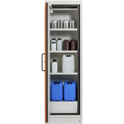 4052886466445 - Cemo Sicherheitsschrank Typ 90 PROline 6 20 selbstschließende Türen Anschlag links B 600 x T 600 x H 1950 mm 33 Liter grau orange 4052886466445 - Cemo Sicherheitsschrank Typ 90 PROline 6 20 selbstschließende Türen Anschlag links B 600 x T 600 x H 1950 mm 33 Liter grau orange
