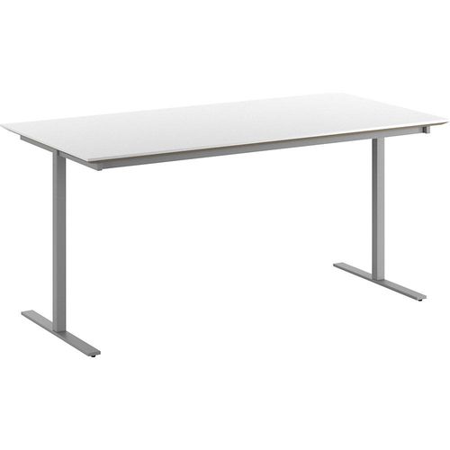 4061753268761 - Mehrzwecktisch DUO-T Trend gerade Platte Tiefe 800 mm Breite 1600 mm weiß silber 4061753268761 - Mehrzwecktisch DUO-T Trend gerade Platte Tiefe 800 mm Breite 1600 mm weiß silber