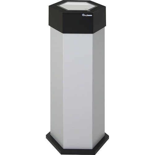 4031068195892 - Abfallsammler aus Stahl Edelstahl mit touchless-Funktion lichtgrau - Stumpf