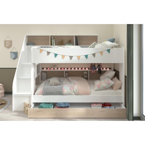 3480940295198 - Etagenbett mit Schubkasten Bibop 1 Jackson-Eiche 3480940295198 - Etagenbett mit Schubkasten Bibop 1 Jackson-Eiche