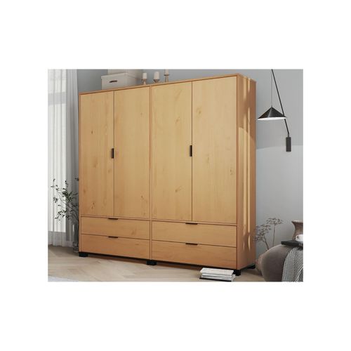 4010340233002 - Kleiderschrank Drehtürenschrank Vivo - Kiefer Massivholz 4010340233002 - Kleiderschrank Drehtürenschrank Vivo - Kiefer Massivholz