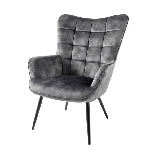 4251561907994 - riess-ambiente Sessel SCANDINAVIA - modern champagner beige Samt schwarze Metallbeine mit Armlehne 4251561907994 - riess-ambiente Sessel SCANDINAVIA - modern champagner beige Samt schwarze Metallbeine mit Armlehne