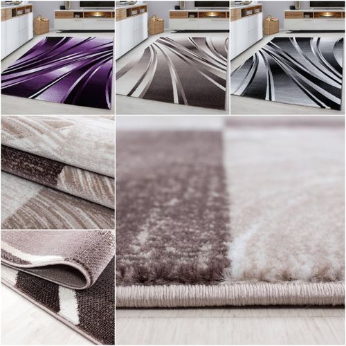 4053658998010 - Wunderschöne Kurzflor Teppich modern Designer Wohnzimmer Wellen Muster