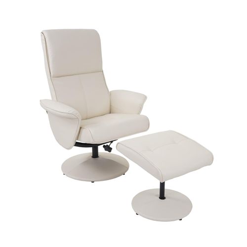 4057651167657 - Relaxsessel Stockholm Fernsehsessel Relaxliege TV-Sessel mit Hocker ~ Kunstleder creme 4057651167657 - Relaxsessel Stockholm Fernsehsessel Relaxliege TV-Sessel mit Hocker ~ Kunstleder creme