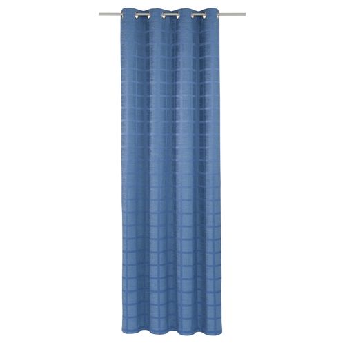 4004567118488 - Vorhang WIRTH Toco-Karo Gardinen Gr 245 cm Ösen 270 cm blau Ösen