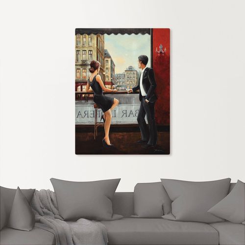 4055327149082 - Wandbild ARTLAND Bar Bilder Gr B H 60 cm x 80 cm Leinwandbild Bar & Lounges 1 St rot Bild Metallbild Metallbilder Bilder als Alubild Leinwandbild Wandaufkleber oder Poster in versch Größen
