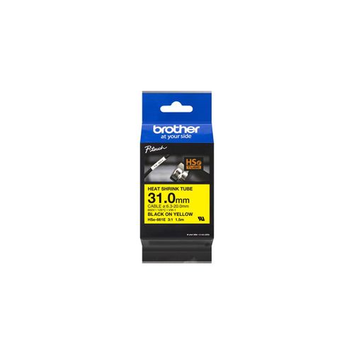4977766822961 - 31 mm schwarz auf gelb brother Schrumpfschlauch HSe-661E HSE661E 31 mm schwarz auf gelb HSE661E 4977766822961