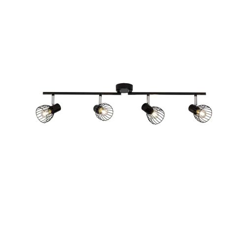 4004353286490 - BRILLIANT Lampe Blacky Spotrohr 4flg schwarz 4x D45 E14 40W geeignet für Tropfenlampen (nicht enthalten) Arm schwenkbar   Köpfe schwenkbar