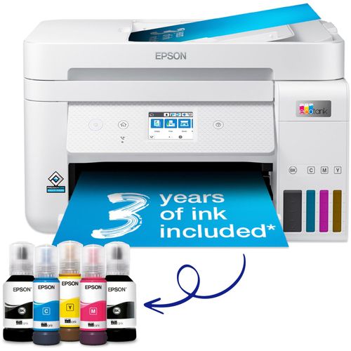 8715946698083 - EcoTank ET-4856 - Multifunktionsdrucker - Farbe - Tintenstrahl - nachfüllbar - A4 (Medien) - bis zu 155 Seiten Min (Drucken) - 250 Blatt - 336 Kbps - USB LAN Wi-Fi - weiß 8715946698083 - EcoTank ET-4856 - Multifunktionsdrucker - Farbe - Tintenstrahl - nachfüllbar - A4 (Medien) - bis zu 155 Seiten Min (Drucken) - 250 Blatt - 336 Kbps - USB LAN Wi-Fi - weiß
