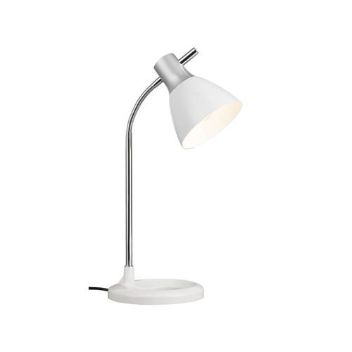 4004353121609 - Lampe Jan Tischleuchte silber weiß 1x A60 E27 40W geeignet für Normallampen (nicht enthalten) Mit Druckschalter am Kopf - weiß - Brilliant 4004353121609 - Lampe Jan Tischleuchte silber weiß 1x A60 E27 40W geeignet für Normallampen (nicht enthalten) Mit Druckschalter am Kopf - weiß - Brilliant