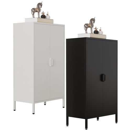 4051814436031 - Stahl Kommode Sideboard mit Drehtüren Maße ca H 110 x B 60 x T 35 cm - Flokas M 4051814436031 - Stahl Kommode Sideboard mit Drehtüren Maße ca H 110 x B 60 x T 35 cm - Flokas M