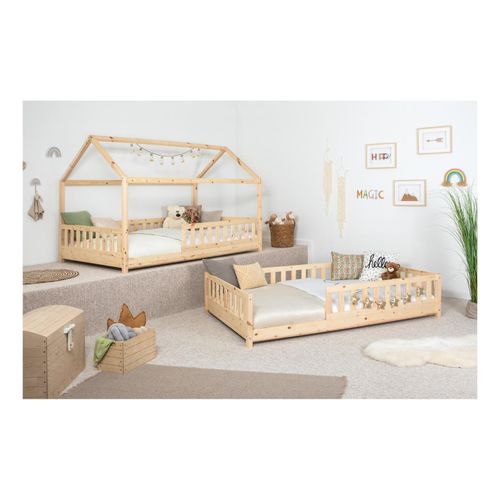4251105971672 - TiCAA 2 in 1 TiCAA Hausbett Bodenbett wandelbar mit abnehmbaren Dach Duo 90x200 cm 100x200 cm 120x200 cm 140x200 für Jungen & Mädchen inkl Rolllattenrost Rausfallschutz variabel Montessori Bett weiß aus Kiefer Massivholz 4251105971672 - TiCAA 2 in 1 TiCAA Hausbett Bodenbett wandelbar mit abnehmbaren Dach Duo 90x200 cm 100x200 cm 120x200 cm 140x200 für Jungen & Mädchen inkl Rolllattenrost Rausfallschutz variabel Montessori Bett weiß aus Kiefer Massivholz