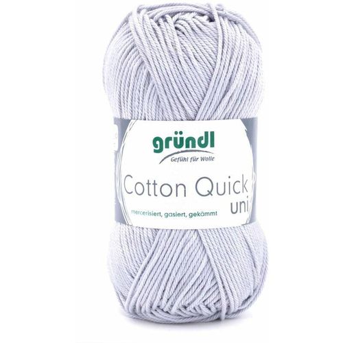 4036014186900 - Wolle Cotton Quick 50 g uni hellgrau Handarbeit - Gründl