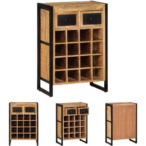 8721032094516 - Weinregal für 16 Flaschen Massivholz Mango - Weinregale - Braun - The Living Store