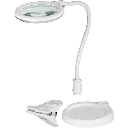 4040849603594 - GOOBAY LED Stand- Klemm-Lupenleuchte 6W 480lm 175x Vergrößerung weiß