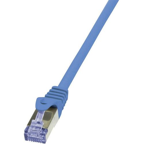 4052792020595 - CQ3076S RJ45 Netzwerkkabel Patchkabel cat 6a s ftp 500 m Blau Flammwidrig mit Rastnasens - Logilink