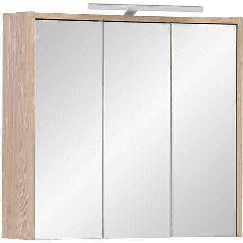 4066075151074 - Lomadox - Badezimmer Spiegelschrank 65cm breit Eiche hell ESPOO-80 - braun