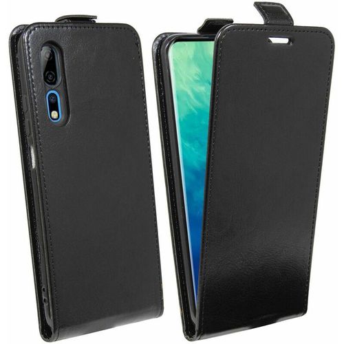 4251678465417 - Markenlos - cofi1453® Flip Case kompatibel mit zte axon 10 pro Handy Tasche vertikal aufklappbar Schutzhülle Klapp Hülle Schwarz - Schwarz