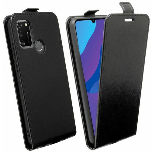 4251810804265 - Markenlos - cofi1453® Flip Case kompatibel mit Honor 9A Handy Tasche vertikal aufklappbar Schutzhülle Klapp Hülle Schwarz - Schwarz