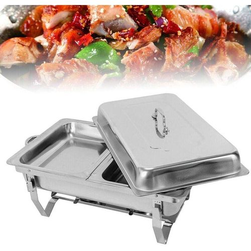 0764901991088 - Gojoy - 75 Liter Speisenwärmer Chafing Dish Buffetwärmer Warmhaltebehälter Wärmebehälter Edelstahl Set für Buffets Brunchs Hotel Party Hochzeit