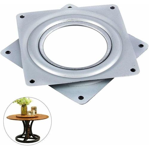 6089639368518 - Longziming Lazy Susan Plattenspieler-Lager 102 cm quadratisch aus verzinktem Stahl drehbare Lager-Schwenkplatte für