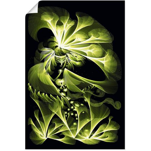 4062144654187 - Wandbild ARTLAND Grüne Gartenfee Bilder Gr B H 20 cm x 30 cm Poster klassische Fantasie Hochformat 1 St grün Kunstdrucke als Alubild Leinwandbild Wandaufkleber oder Poster in versch Größen