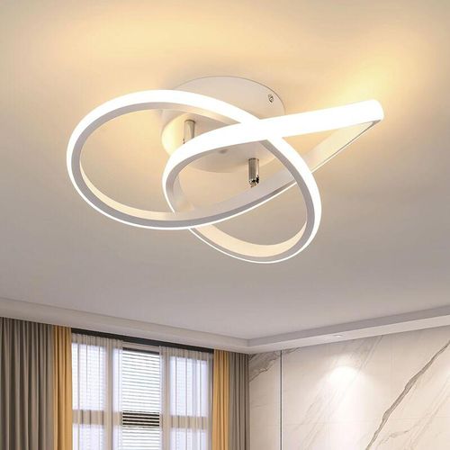 6926826307588 - COMELY Moderne LED Deckenleuchte 22W 2500LM Deckenlampe für Schlafzimmer Wohnzimmer Flur Durchmesser 25cm - Weiß - Natürliches Licht 4500K