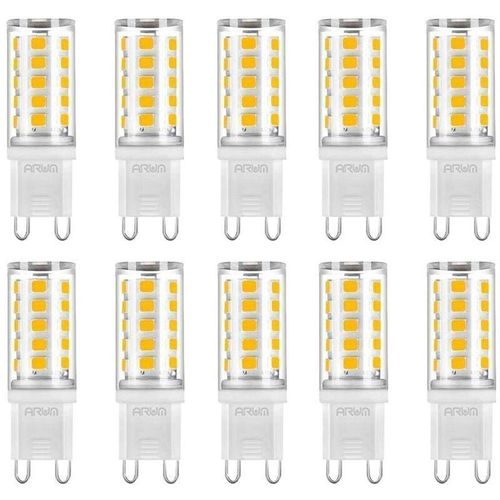 3700710836803 - Arum Lighting - Lot de 10 ampoules led G9 3W 400Lumens Blanc chaud