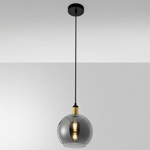 5212017433541 - Pendelleuchte Mirro in Schwarz-transparent und Gold E27 - black - Nova Luce