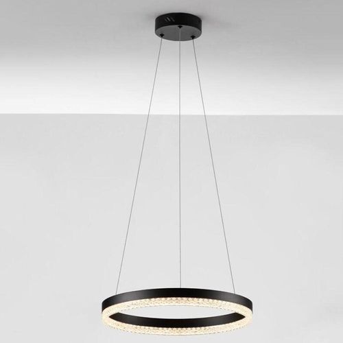 5212017443762 - Led Pendelleuchte Adria in Schwarz und Transparent 23W - black - Nova Luce